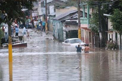 Fotos tormenta tropical Olga Area de Santiago, Republica Dominicana Diciembre 12 2007