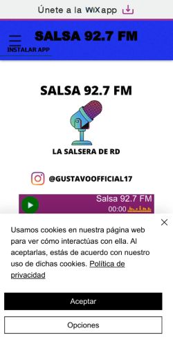Nueva Zelanda Vacío discreción Salsa 92.7 FM. Emisoras Ciberneticas de Republica Dominicana | Livio.com